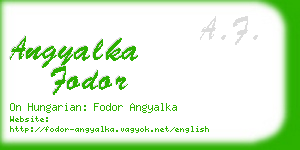 angyalka fodor business card